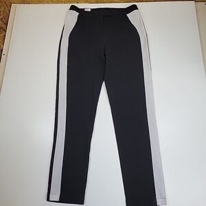 Massimo Black Yoga Pants Womens Size 8 White side stripe athletic leggings
